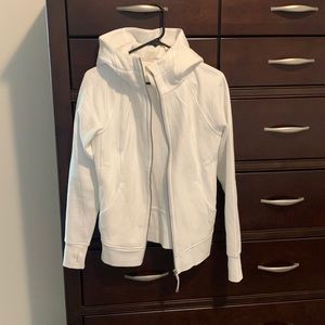 Scuba Full-Zip Hoodie white sweater
